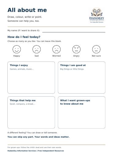 First page of All about me